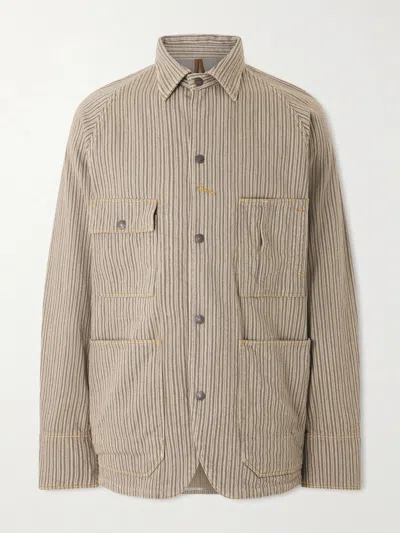 Kapital Pinstriped Cotton-blend Twill Jacket In Gray