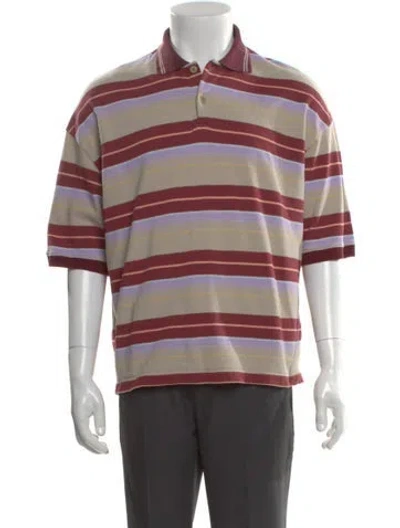 Pre-owned Kapital Piquet Box Striped Polo Shirt In Multi