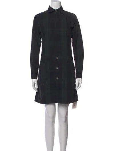Pre-owned Kapital Plaid Print Mini Dress In Black