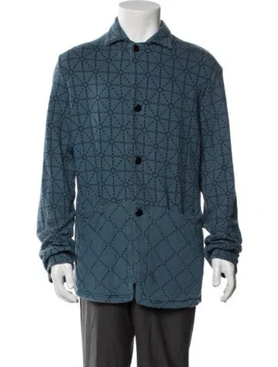 Pre-owned Kapital Plaid Print Utility Jacket In Blue