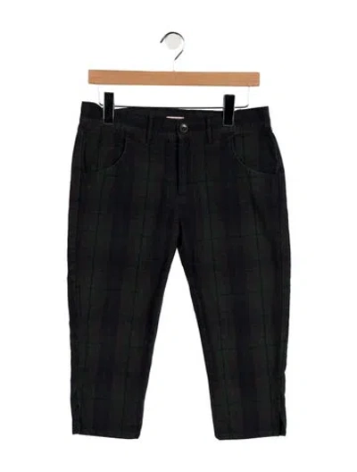 Pre-owned Kapital Plaid Straight Leg Jeans In Black/blue