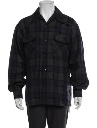 Pre-owned Kapital Plaid Wool Shirt In Black