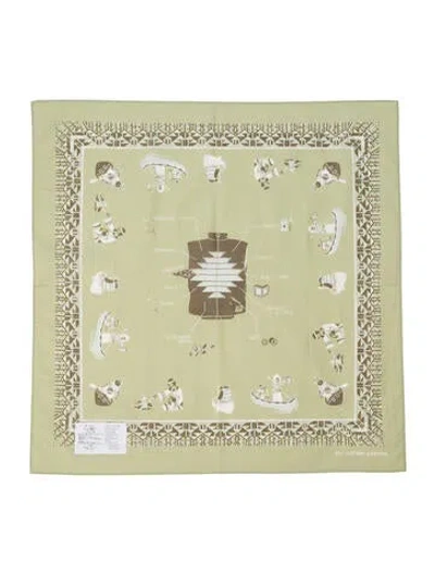Pre-owned Kapital Printed Scarf In Green