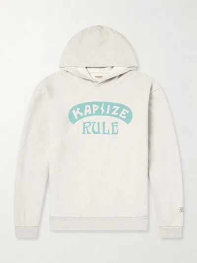 Kapital Mens Swt Kapsize Rule Knit Hoodie In Neutral