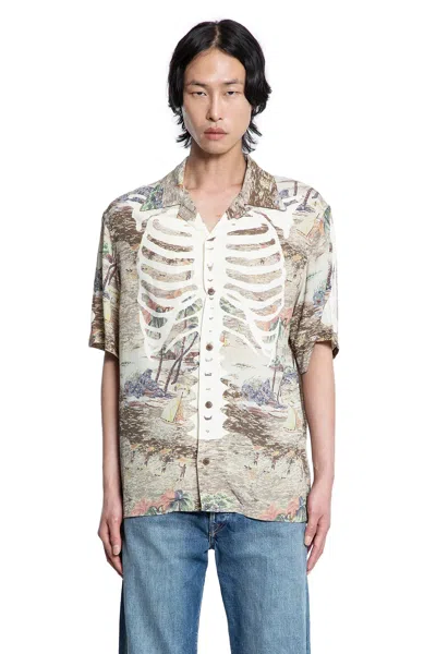Kapital Rayon Kamekameha Aloha Shirt In Multi