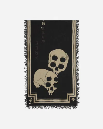 Kapital Rayon Wabi Sabi Rainskull Stole In Black