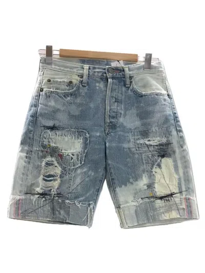 Pre-owned Kapital Reconstructed Patch Denim Shorts In Indigo