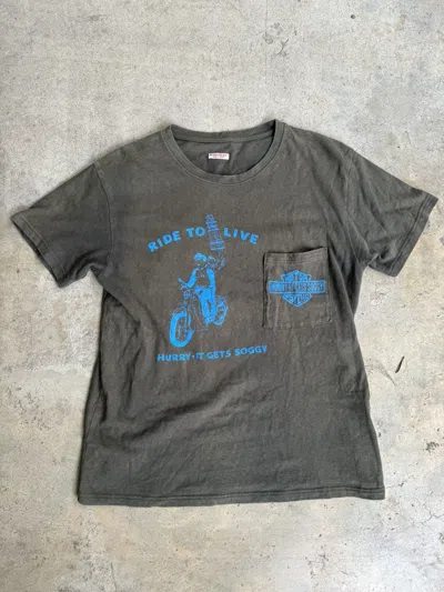 Pre-owned Kapital “ride To Live” Tee In Grey