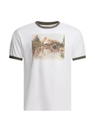 Kapital Ringer Graphic T-shirt In White