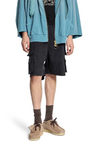 Kapital Rip Stop Nam Shorts In Black