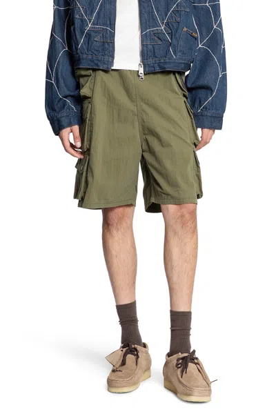 Kapital Rip Stop Nam Shorts In Green