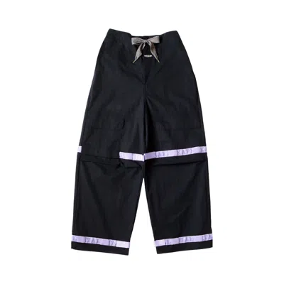 Pre-owned Kapital Rip Stop Nouvelle Shuttle Pants 'black/purple' | Men's Size 4