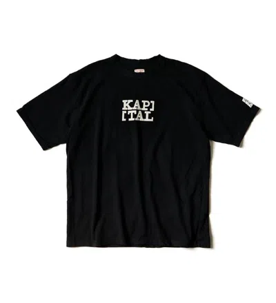 Pre-owned Kapital Rookie Crew Tee (bracket Kap Logo Pt) Size L In Black