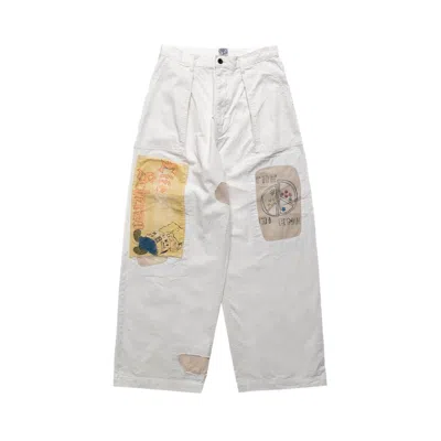 Pre-owned Kapital Rough-face Twill Fatigue Baggy Pants 'ecru' | White | Men's Size 2