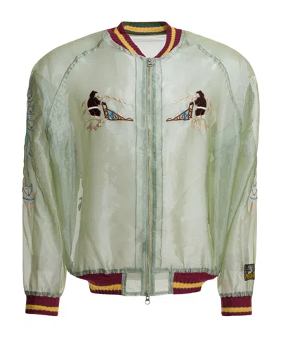 Kapital Sheer Pearl Mosquito Guard Pilot Jacket In Green