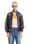 Kapital Sheer Pearl Mosquito Guard Souvenir Jacket In Black