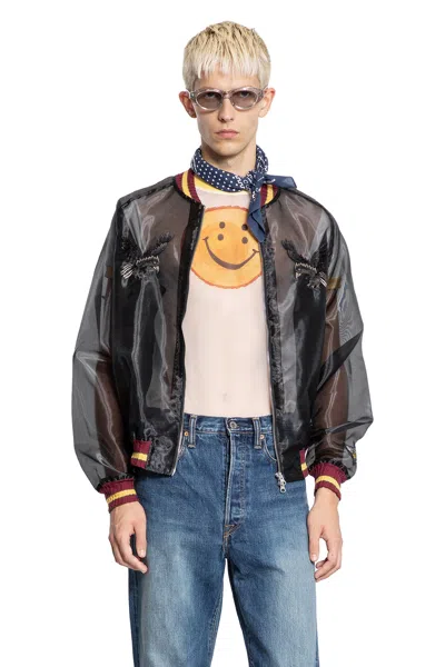 Kapital Sheer Pearl Mosquito Guard Souvenir Jacket In Black