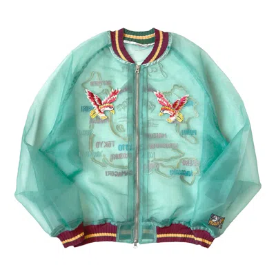 Pre-owned Kapital Sheer Pearl Souvenir Jacket (japan) 'green' | Men's Size 3