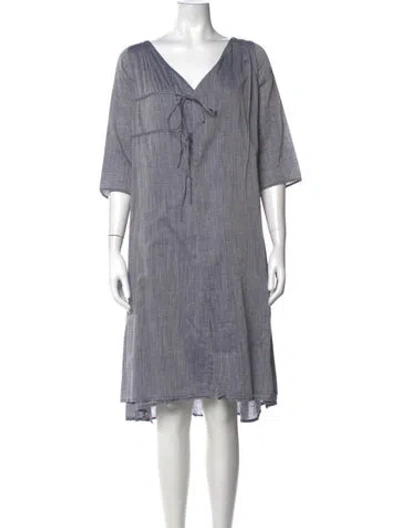 Pre-owned Kapital Silk Knee-length Dress In Grey