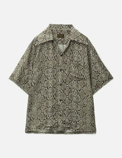Kapital Silk Rayon Snake Pattern Rangle Color Aloha Shirt In Animal Print
