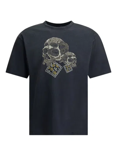 Kapital Skull-graphic T-shirt In Gray