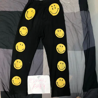 Pre-owned Kapital Smiley Sweatpants In Black