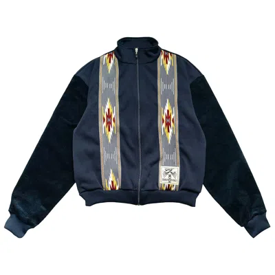 Pre-owned Kapital Smooth Jersey Kochi & Zephyr Track Jacket 'navy' | Blue | Men's Size 4