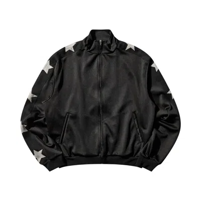 Pre-owned Kapital Smooth Jersey Standman & Woman Track Jacket (stars) 'black' | Men's Size 3