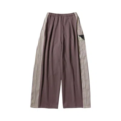Pre-owned Kapital Smooth Jersey Stantman & Woman Baggy Track Pants (banner Stripe) 'light Brown' | Men's Size