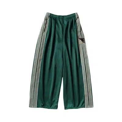 Pre-owned Kapital Smooth Jersey Stantman & Woman Super Baggy Track Pants (banner Stripe) 'green' | Men's Size