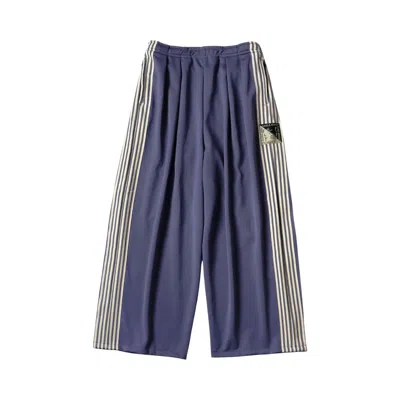 Pre-owned Kapital Smooth Jersey Stantman & Woman Super Baggy Track Pants (banner Stripe) 'purple' | Men's Size