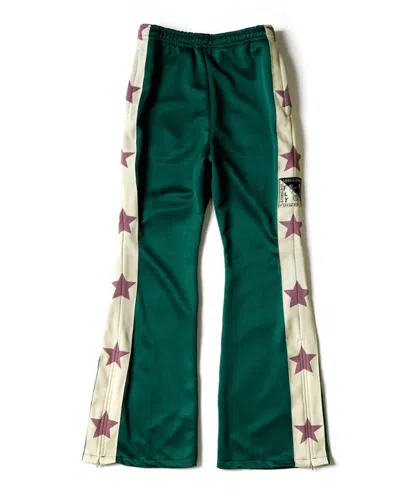 Pre-owned Kapital Smooth Jersey Stuntman & Woman Track Pants Size 1 In Green