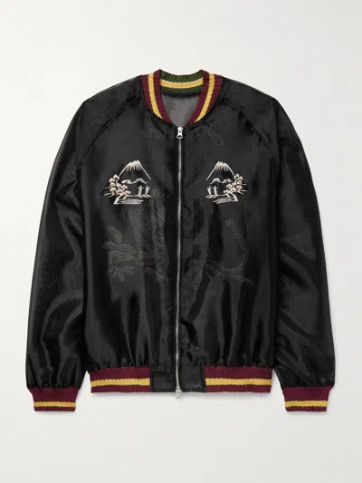 Kapital Mens Sheer Pearl Mosquito Guard Souvenir Jacket In Black