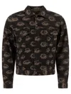 Kapital Speakeasy Printed Denim Jacket In Black