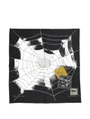 Kapital Spiderweb Graphic-print Bandana In Black