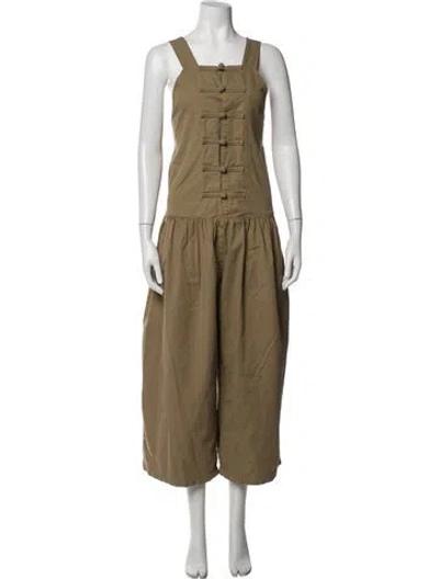 Pre-owned Kapital Square Neckline Jumpsuit In Brown