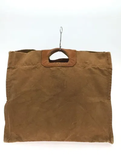 Pre-owned Kapital Stamped Logo Denim Tote Bag In Brown