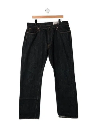 Pre-owned Kapital Straight-leg Jeans In Black