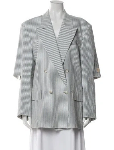 Pre-owned Kapital Striped Blazer In Blue