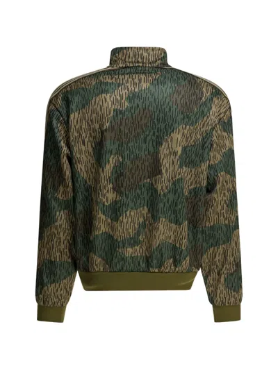 Kapital Striped Camouflage Sweatshirt In Green