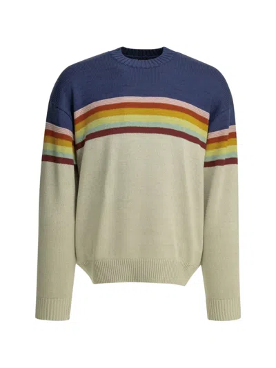 Kapital Striped Cotton Sweater In Multi