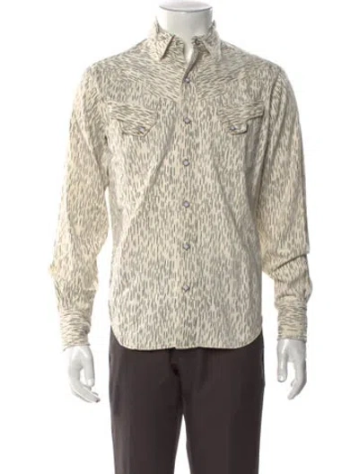Pre-owned Kapital Striped Long Sleeve Shirt In Neutral