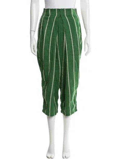 Pre-owned Kapital Striped Pants In Green