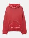 Kapital Swt Knit Marionette Hoodie In Red