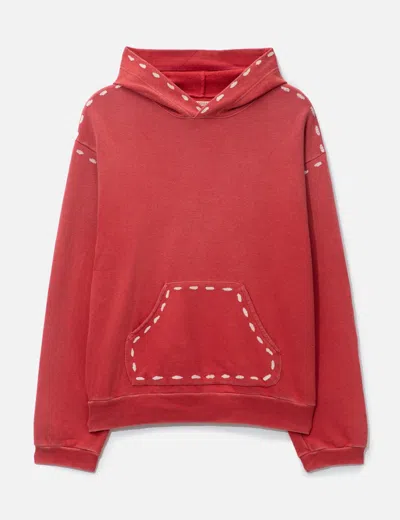 Kapital Swt Knit Marionette Hoodie In Red