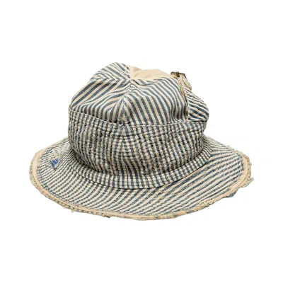 Pre-owned Kapital The Old Man And The Sea Hat 'hickoree' | Multi-color | Men's Size Onesize