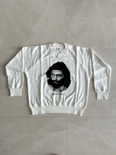 Pre-owned Kapital The Salvages Mancuso Sweater In White