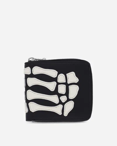 Kapital Thumb Up Bone Band Zip Wallet In Black