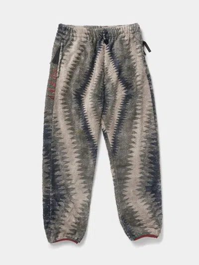 Pre-owned Kapital Thunder Mother Fleece Easy Pants In Gray