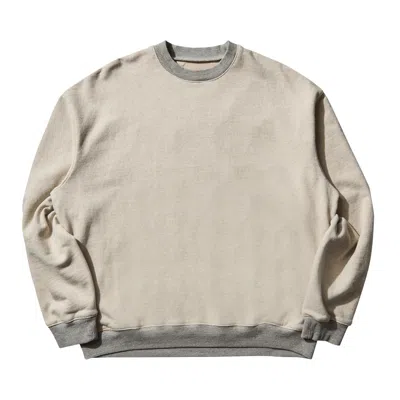 Pre-owned Kapital Top Fleece Knit Bivouac Big Sweatshirt (peckish Maria) 'beige' | Cream | Men's Size 3 In White